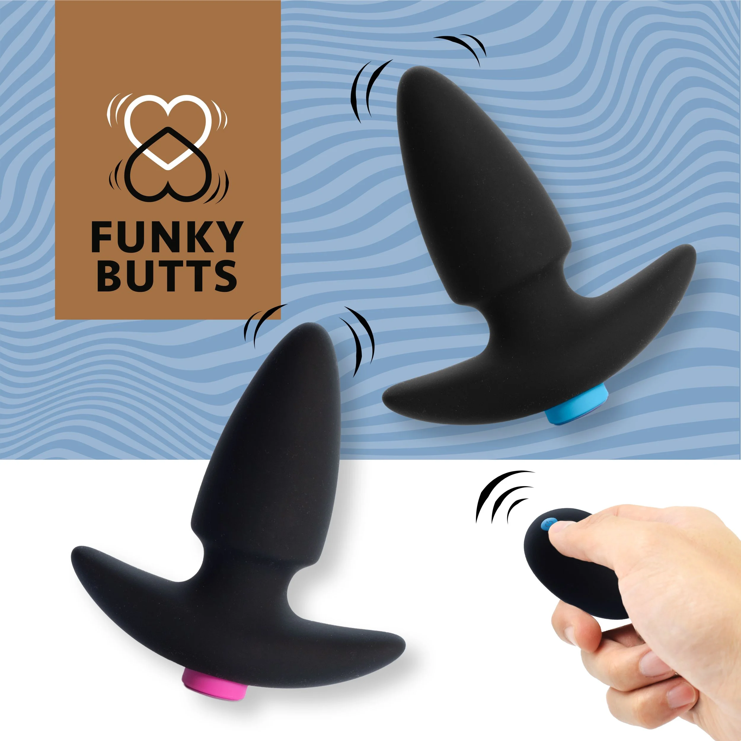 FeelzToys - FunkyButts Buttplugset met Afstandsbediening voor Koppels FeelzToys - FunkyButts Buttplugset met Afstandsbediening voor Koppels