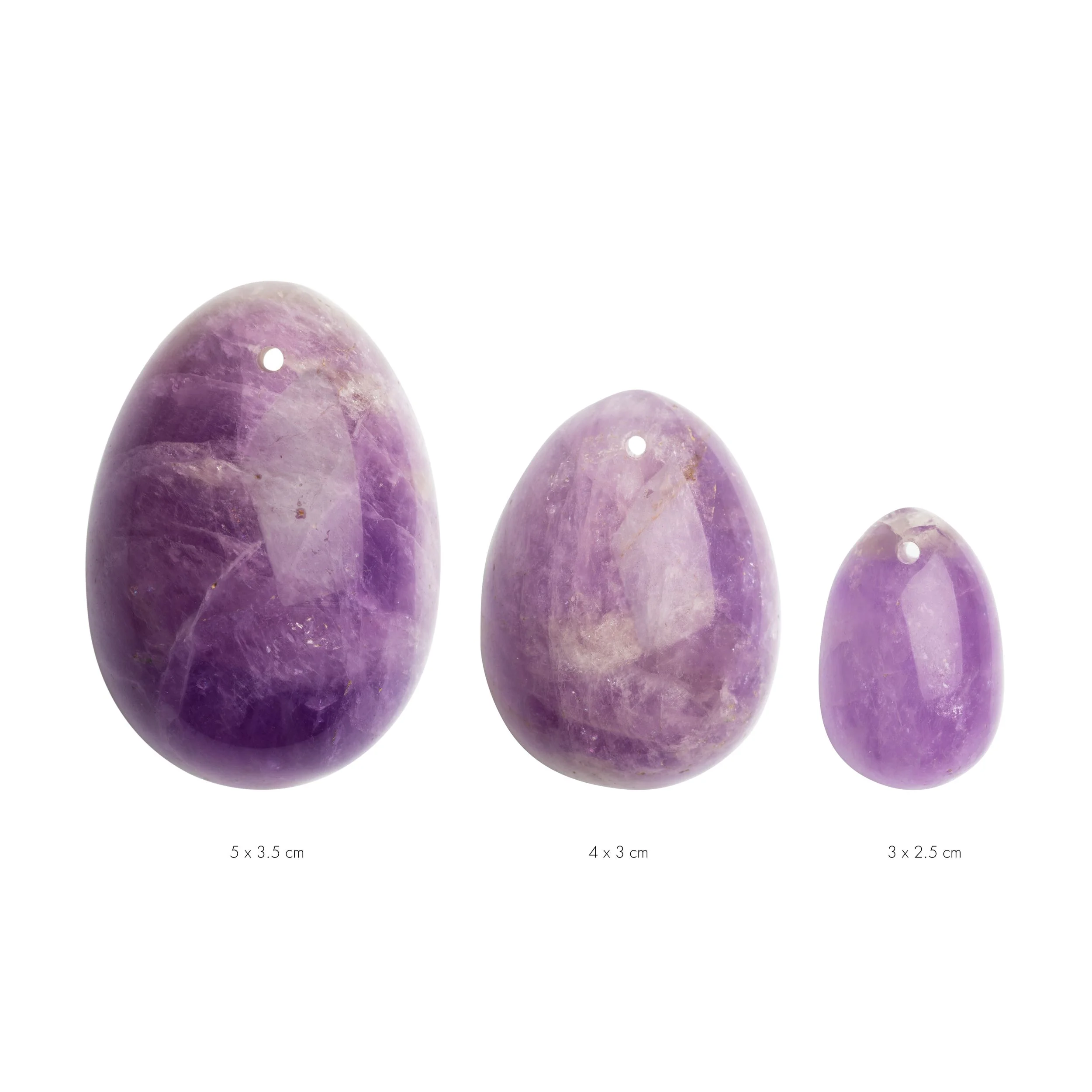 La Gemmes - 3-delige Yoni Egg Set - Amethist La Gemmes - 3-delige Yoni Egg Set - Amethist