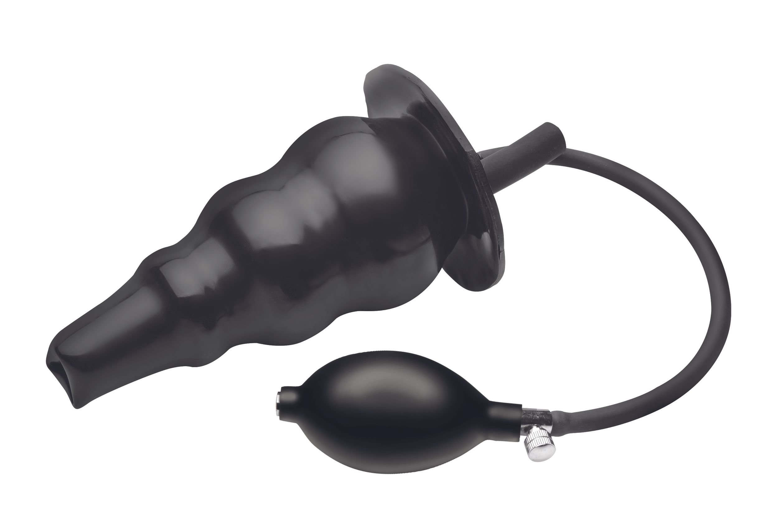 Opblaasbare Enema Buttplug - Zwart